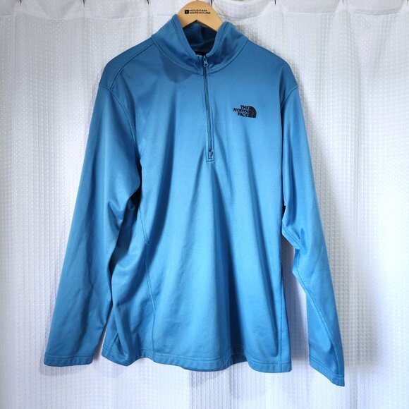 The North Face Pullover Sweater Size Mens XL 3/4 Zip Blue Long Sleeve - Picture 1 of 10